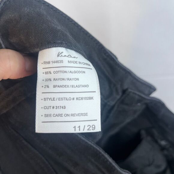 KanCan Faded Black Straight Slight Flare Non Destructed Jeans Size 11/29 - Picture 9 of 11